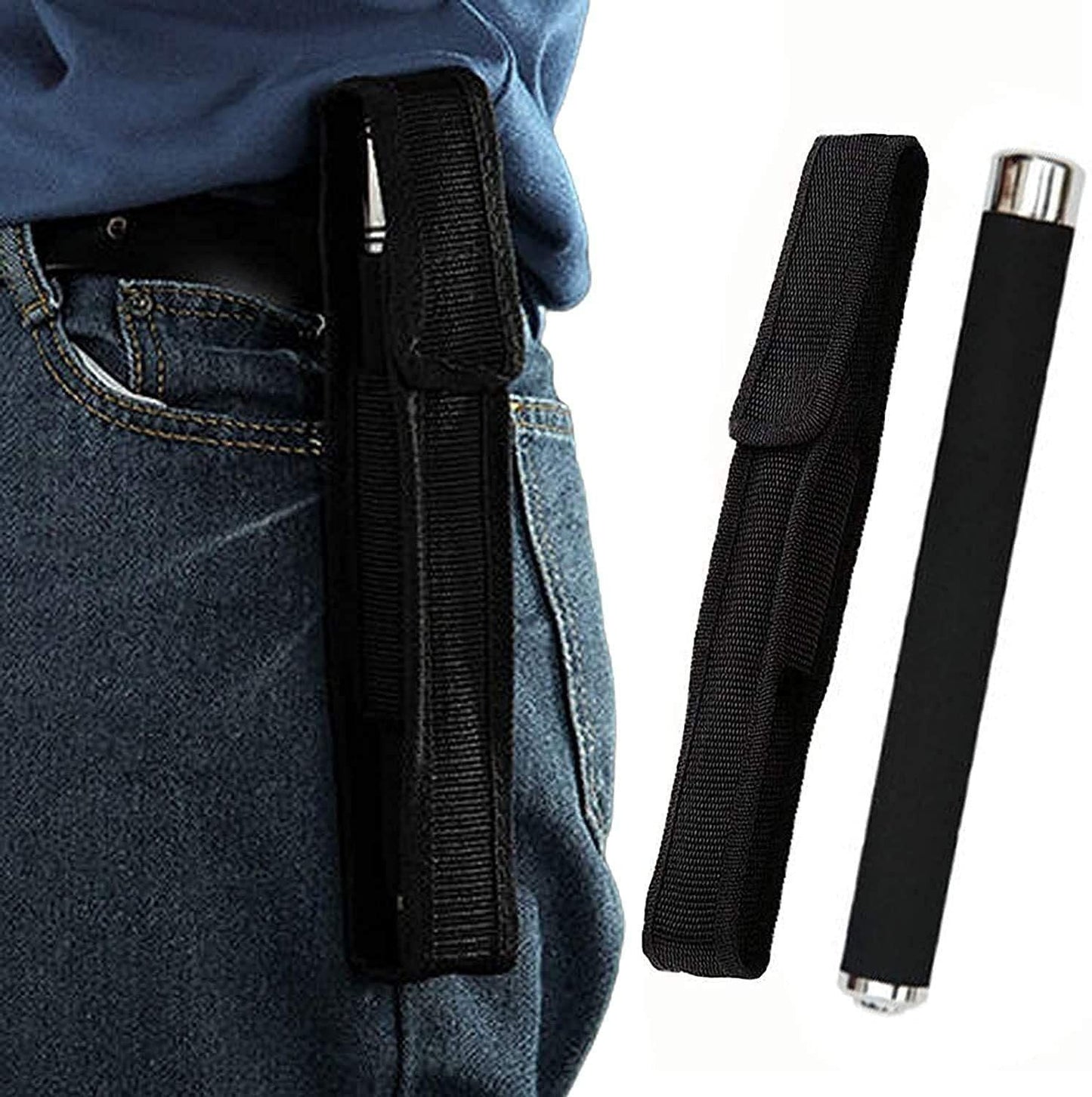Black Foldable Self-Defense Stick