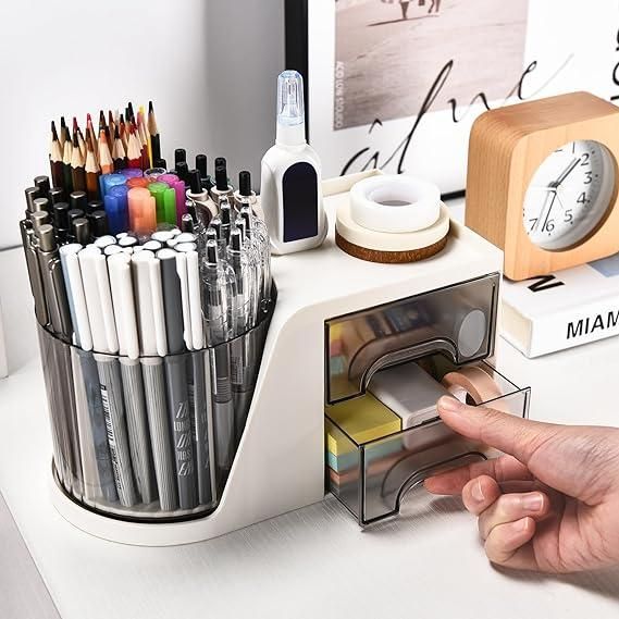 Aesthetic White Desk Organizer