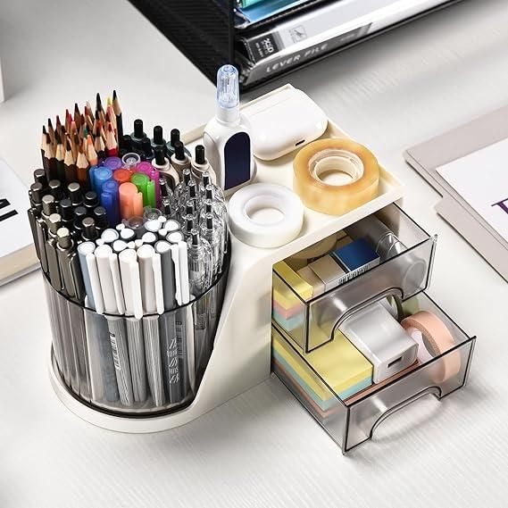 Aesthetic White Desk Organizer