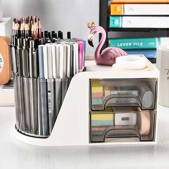 Aesthetic White Desk Organizer
